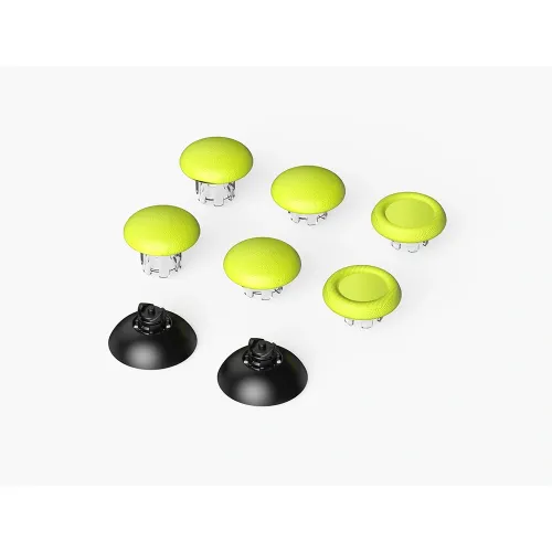 8 In 1 Plastic Joystick Cap & Joystick Base For Original Ps5 Edge Controller - Lemon Yellow