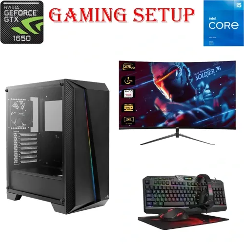 Aerocool Cylon Intel Core I5-11th Gen Gaming Pc With Gaming Monitor And Gaming Kit Bundle