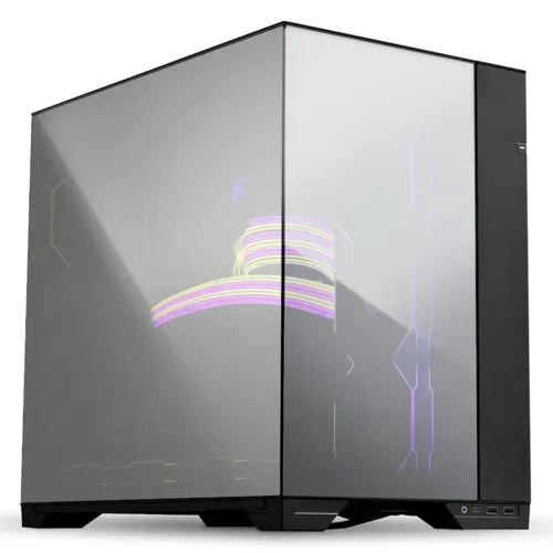 Lian Li O11 Vision Tempered Glass Mid Tower Gaming Case - Chrome (Fans Not Included)