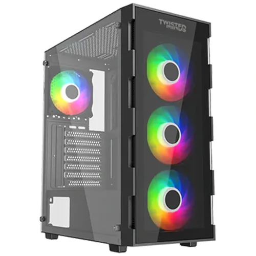 Twisted Minds Titan Glass Mid Tower Gaming Case - Black