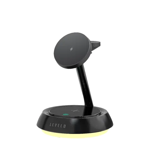 Levelo Sienese 3 In 1 Wireless Charger - Black