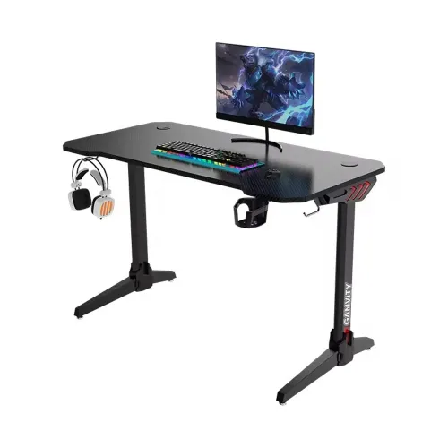 Gamvity Professional Gaming Desk With Rgb Led Lights Cheap (1200*600*750) - Black