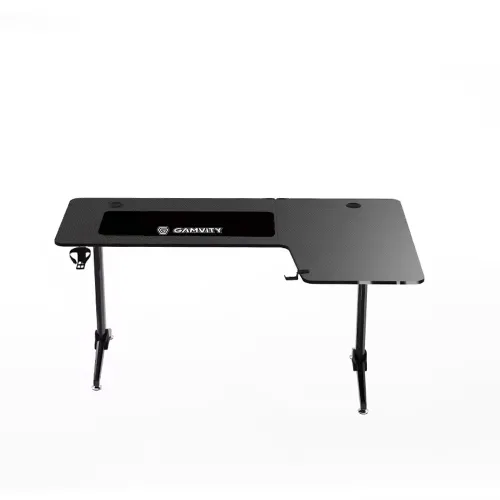 Gamvity Professional Gaming Desk L Shaped (1600*1000*750) - Right Black