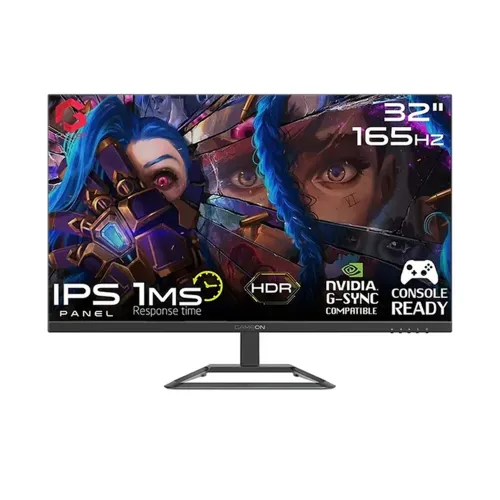 Gameon Gop32qhd165ips 32 Inch Gaming Monitor, Qhd, 165hz, 1ms, 2560x1440, 2k Computer Monitor, Ips, Hdr 10, G-sync & Freesync, Tilt, Flat Screen, Hdmi 2.1 Console Compatible - Black