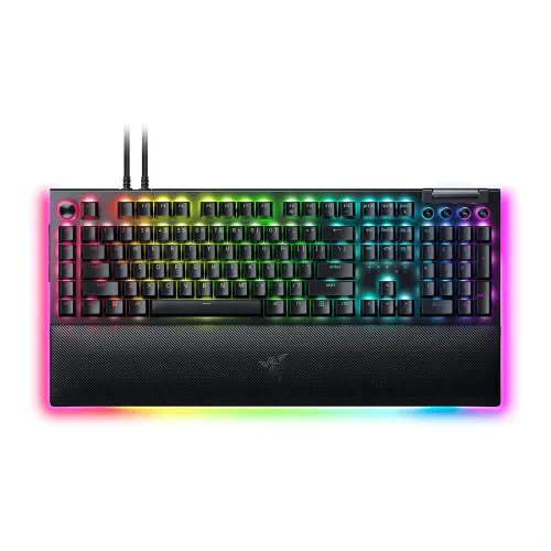 Razer Blackwidow V4 Pro Wried Mechanical Gaming Keyboard, Linear Yellow Switch - Us Layout