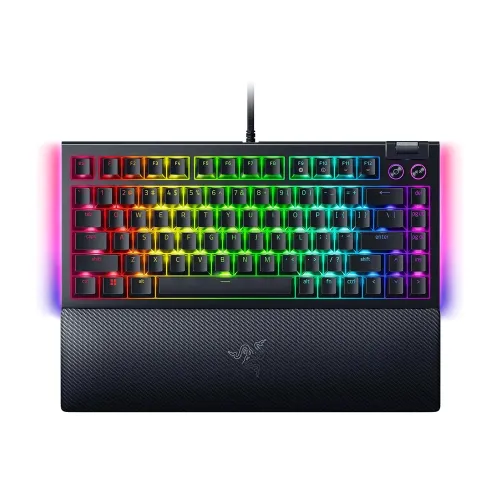 Razer Blackwidow V4 75% Mechanical Gaming Keyboard With Wrist Rest (Orange Tactile Switches) - Black