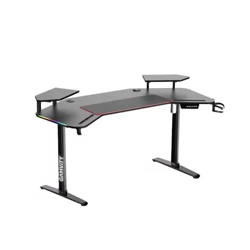 Gamvity Electric Height Adjustable Gaming Desk(1600*800*750) - Black