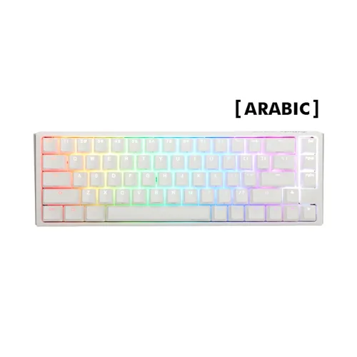 Ducky One 3 Sf - Blue Switch Rgb Hot-swap Wired Mechanical Keyboard - Aura White - Ar Layout