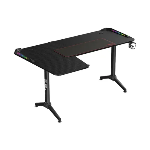 Twisted Minds Warrior L Shaped Rgb Gaming Desk, Left - Black