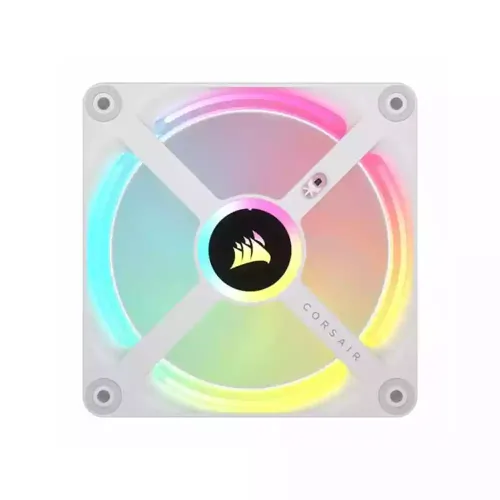 Corsair Icue Link Qx120 Rgb 120mm Pwm Pc Fan Expansion Kit - White