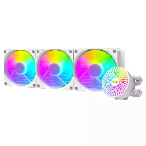 Darkflash Radiant Dc-360 Argb All In One 360mm Liquid Cpu Cooler - White