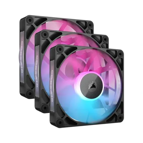 Corsair Icue Link Rx120 Rgb - 3 X 120mm Pwm Fan Triple Starter Kit - Black