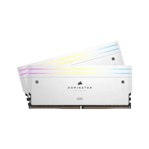 Corsair Dominator Titanium Rgb Ddr5 Dram - 32gb (2x16gb) 7000mt/s Cl34 Memory Kit - White