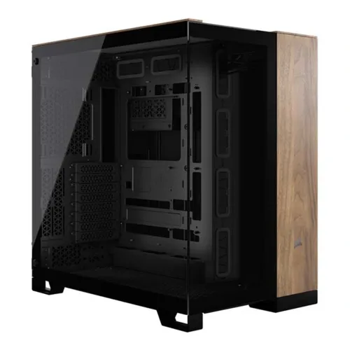 Corsair 6500x Mid Tower Case - Black/walnut Wood