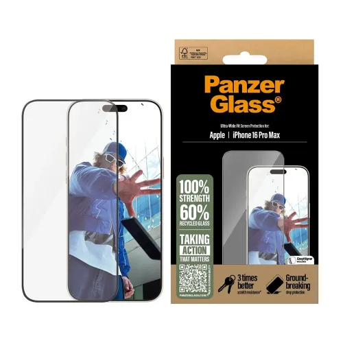 Panzerglass Ultra-wide Screen Protector For Iphone 16 Pro Max- 6.9"