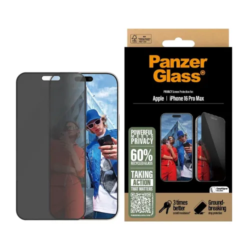 Panzerglass Privacy Screen Protector For Iphone 16 Pro Max- 6.9"