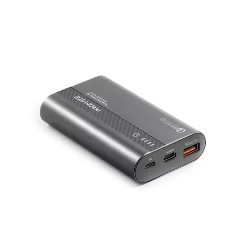 Promate 10000mAh Ultra-Fast Powerbank (PowerTank-10) - Grey