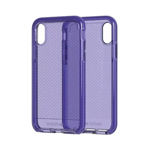 Tech21 Evo Check Flexible Soft Case For Apple Iphone Xs Max 6.5" Ultra Violet