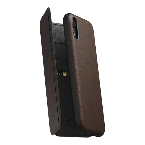 Nomad Classic Leather Tri-fold Side Cover - Iphone Xr-brown