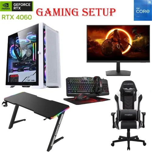 Gaming Bundle Intel I5 - 11th Gen Gaming Pc With Monitor / Chair / Desk And Gaming Kit Bundle Offer