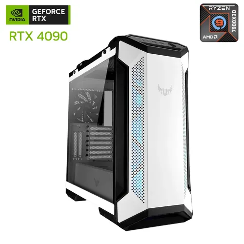 Asus Amd Ryzen 9 7900x3d Rtx 4090 Gaming Pc - white