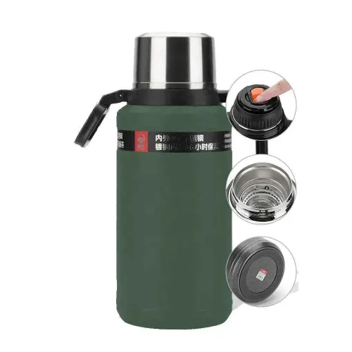 Dkadi Kd9062 Double Wall Insulated Large Vacuum Flasks Bottle (3.5 Liters) - Green