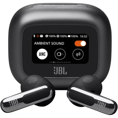 JBL LIVE FLEX 3 TRUE WIRELESS NOISE CANCELLING EARBUDS WITH DISPLAY - BLACK