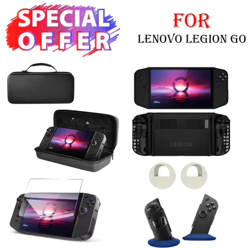 Travel Bag With Tpu Case / Screen Glass Protector / Holder Storage Stand For Lenovo Legion Go Handheld Bundle