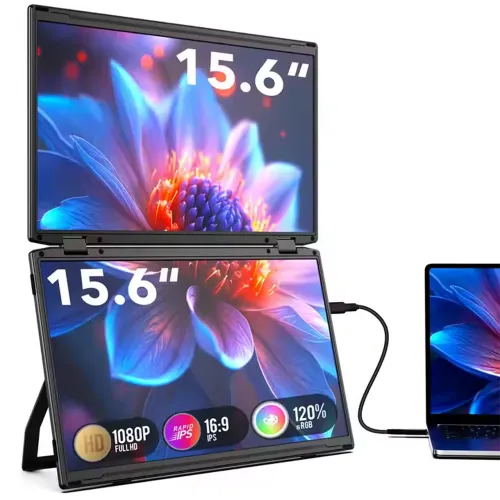 Gamvity M4 "15.6'' Portable Monitor - Full Hd 1080p & Triple Screen  Extender For Laptop/pc