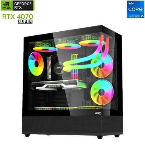 Acer Intel Core I5 - 14th Gen Rtx 4070 Super Gaming Pc - Black