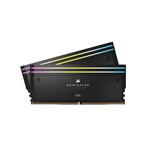 Corsair Dominator Titanium Rgb 32gb (2x16gb) Ddr5 Dram 6600mt/s Cl32 Intel Xmp Memory Kit — Black