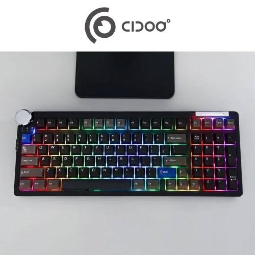 Cidoo Abm098 1800 Compact Via Gasket Mount Hot Swappable Mechanical Gaming Keyboard - Black (English)