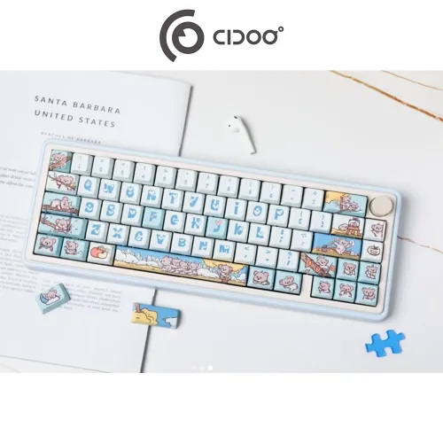 Cidoo Nebula 65% Via-programmable Wired/wireless Mechanical Keyboard - Blue (English)