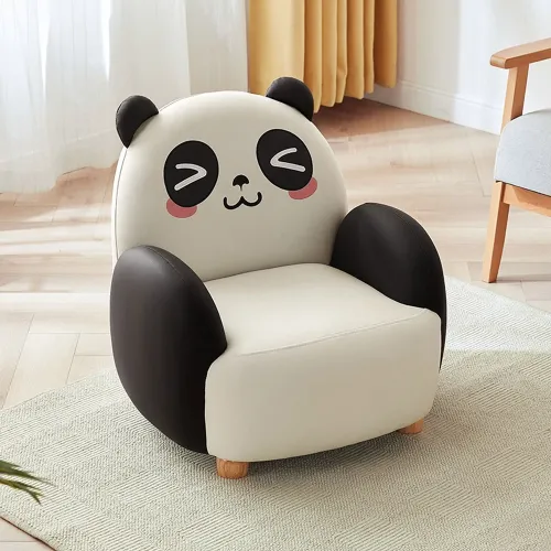 Linsy Kids Mini Sofa Chair - Black & White