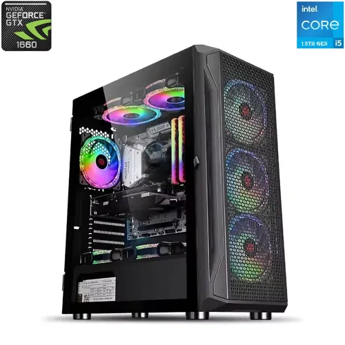 Wj Coolman Intel Core I5-13th Gen Gtx 1660 Gaming Pc - Black
