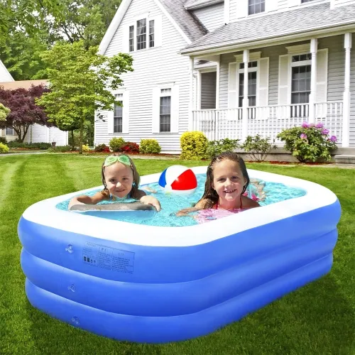 Green Lion Inflatable Small Swimming Pool - Blue