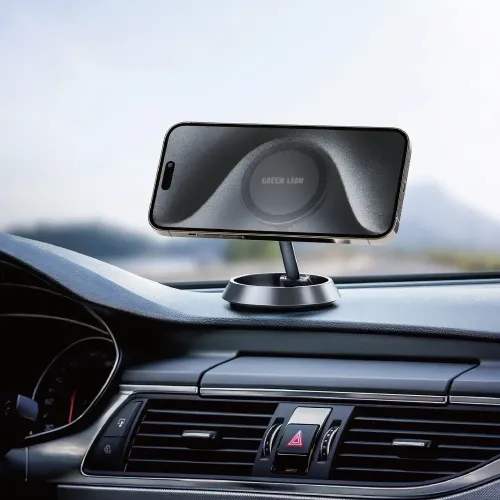 Green Lion Rotatable MagSafe Holder - Black