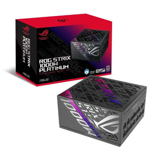 Asus Rog Strix 1000w 80 Plus Platinum Atx 3.1 Gen 5 Power Supply - Black