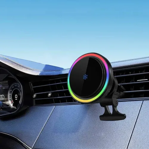 Powerology Qi2 Standard - 15W Compatible With iPhone15 MagSafe Fast Charger - Black