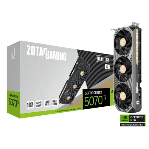 Zotac Gaming Geforce Rtx 5070ti Solid Sff Oc 16gb Graphic Card - Black