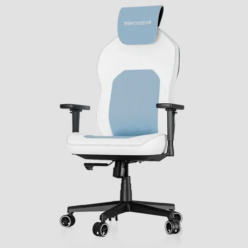 VERTAGEAR SL1800 Office Gaming Chair - White / Black / Baby Blue
