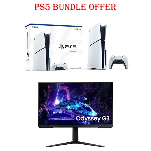 Playstation 5 Disc Console Slim - R1 (Japanese Version) With Samsung 27-inch Gaming Monitor Bundle
