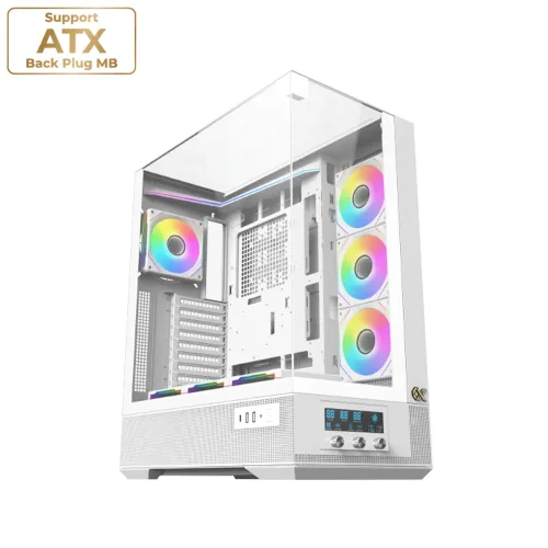 XIGMATEK VISION ARCTIC ARGB LED ATX Mid-Tower Case - White