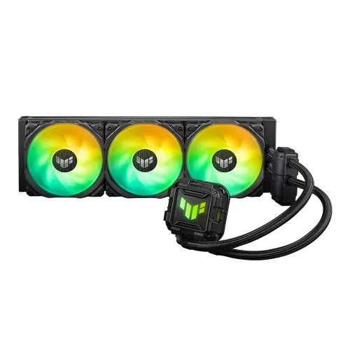 ASUS TUF Gaming LC II 360 ARGB all-in-one CPU liquid coolers with Aura Sync and three TUF Gaming 120mm ARGB radiator fans