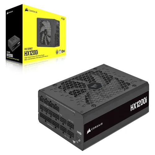 CORSAIR HX1200i - 1200W 80 PLUS Platinum GEN 5 Fully Modular Ultra-Low Noise Power Supply Unit - UK