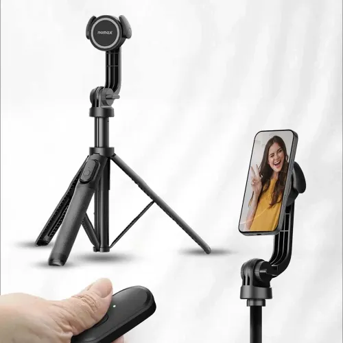 Momax 1-Snap Pole Magnetic Tripod Selfie Stick with Wireless Remote (KM17D)
