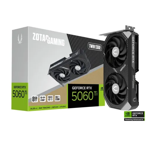 ZOTAC GAMING GeForce RTX 5060 Ti 8GB Twin Edge Graphic Card - Black