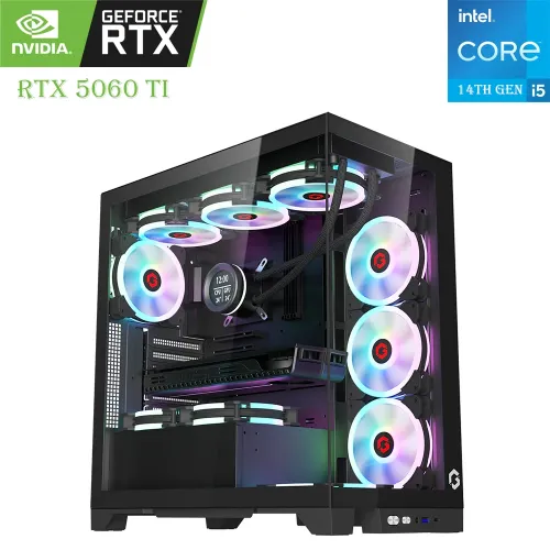 Gaming Pc Intel Core I5-14th Gen Rtx 5060 Ti 16gb, 1tb Ssd, 16gb Ram Black