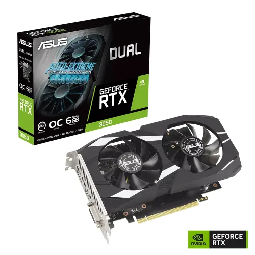 ASUS Dual GeForce RTX 3050 OC Edition 6GB GDDR6 Graphics Card