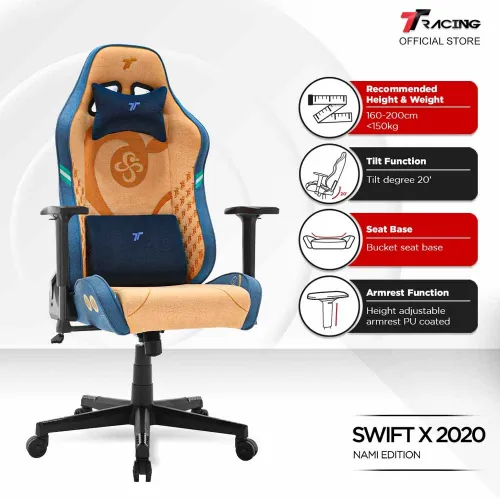 Ttracing Swift X 2020 Air Threads Fabric Gaming Chair - Nami Edition